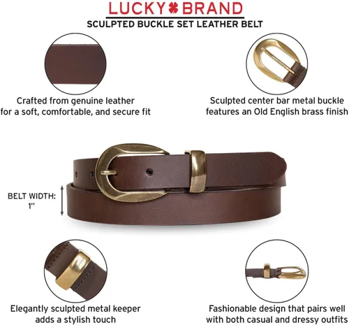 Miniatura 6 de Lucky Brand Women's Fashion Leather Belt Stylish Trend Classic Modern Jean Pant Skirt Dress