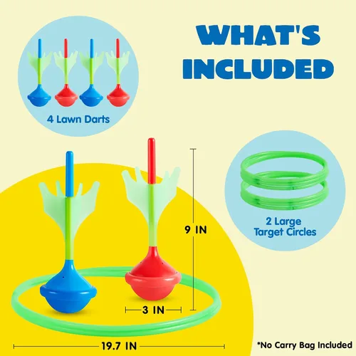 Miniatura 3 de JOYIN Juego de dardos de césped para niños y adultos, juegos de césped que brillan en la oscuridad al aire libre para adultos y familia, juego