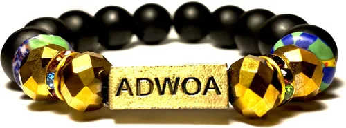 Pulseras africanas tradicionales con nombre nacido en el día para mujeres de Ghana, materiales naturales, ajuste cómodo y holgado