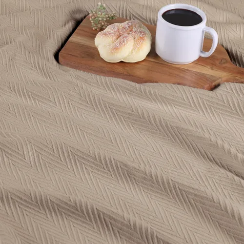 Miniatura 8 de Superior Metro - Manta de algodón para todas las estaciones, manta tejida para sofá, cama, ropa de cama, casa de campo, artículos esenciales