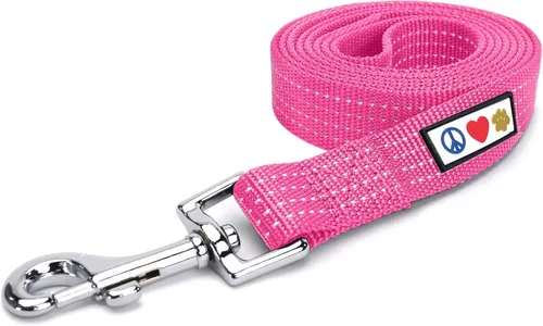 Miniatura 45 de Pawtitas correa para mascotas/cachorro de ft reflectante de perro con collar y arnés de juego que se venden por separado., Rosado (Pink Camo)