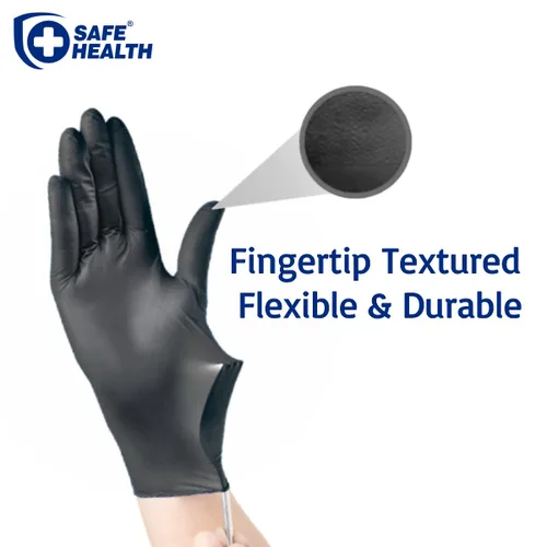 Miniatura 2 de SAFE HEALTH Guantes desechables industriales de nitrilo, caja grande de 3.5 mil, sin polvo, sin látex, salón de belleza, estudio de uñas, reparación