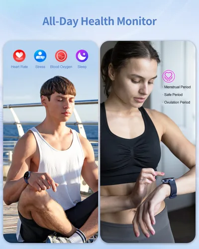 Miniatura 3 de RIVERSONG Reloj inteligente para hombres y mujeres (respuesta/hacer llamadas), reloj de fitness de 1.52 pulgadas con monitor rastreador para salud