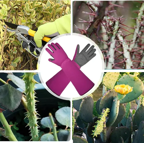 Miniatura 2 de Guantes 3 en 1 para jardinería, agricultura y limpieza, a prueba de puñaladas, antideslizantes, resistentes al desgaste, cómodos, transpirables