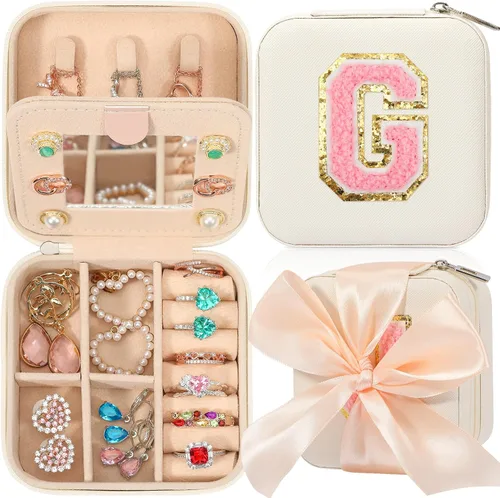 Joyero esencial de viaje, joyeros personalizados para mujeres y niñas, regalos de viaje para mujeres, regalos de cumpleaños para niñas, artículos