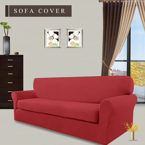 Miniatura 2 de Easy-Going - Funda elástica de microfibra de 2 piezas para sofá, funda suave de elastano, protector lavable para muebles con parte inferior elástica