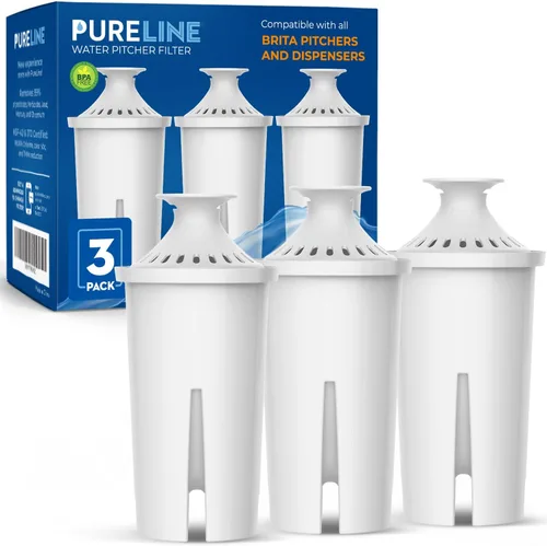 Pureline Repuesto para filtro Brita®, jarras y dispensadores, Classic 35557, OB03, Mavea® 107007, repuesto para jarras Brita® Grand, Lake, Capri,