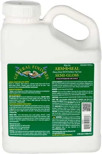 Miniatura 3 de General Finishes Arm-R-Seal Capa protectora a base de aceite, 1 cuarto de galón, brillante