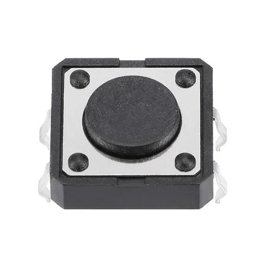Miniatura 5 de uxcell 0.472x0.472x0.169 in Panel Mini PCB Interruptor de botón táctil momentáneo DIP Negro, Gris 10PCS