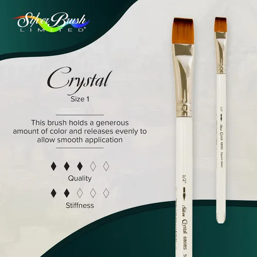 Miniatura 2 de Silver Brush 6808S-1 Crystal Golden - Cepillo de filamentos sintéticos de mango corto con punta marrón y virolas de latón niquelado, lavado