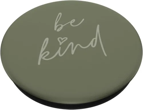 Miniatura 2 de Be Kind - Lindo dicho inspirador positivo (verde oliva) PopSockets estándar PopGrip