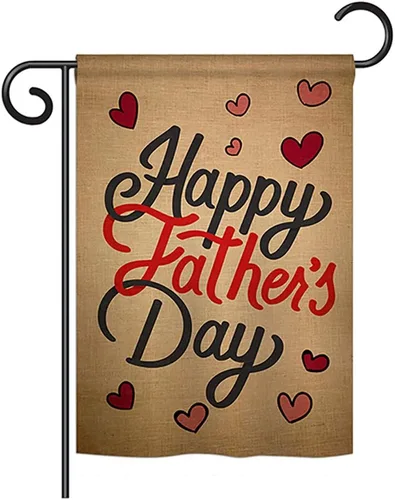 Miniatura 6 de Juego de banderas para el Día del Padre con texto en inglés "Happy Garden House", para familia, papá, papá, abuelo, mejor padre, hermano, parientes