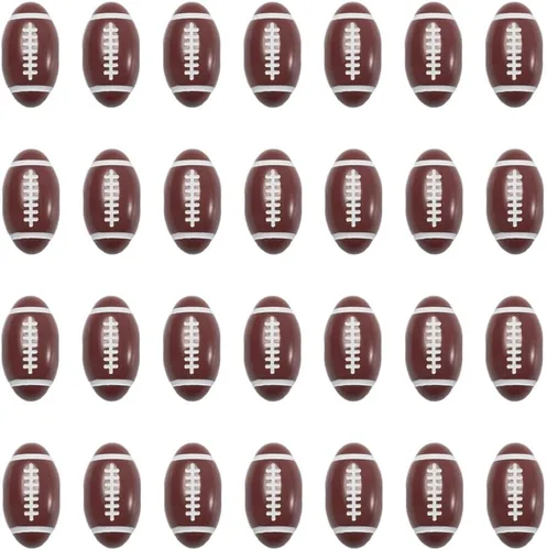 50 cuentas acrílicas opacas estilo artesanal, cuentas espaciadoras de fútbol americano para manualidades, pulseras, collares, aretes, llaveros, Rugby