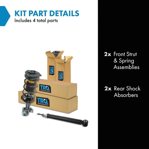 Miniatura 2 de TRQ Conjunto completo de puntal delantero y trasero y kit de amortiguador completo de puntal y resorte helicoidal compatible con Nissan Versa