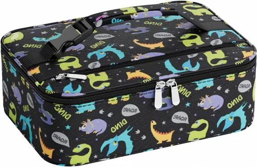 Miniatura 14 de Lonchera pequeña aislada para mujeres y hombres, lonchera Bento para niños, bolsas térmicas compactas portátiles para enfriar comidas con asa
