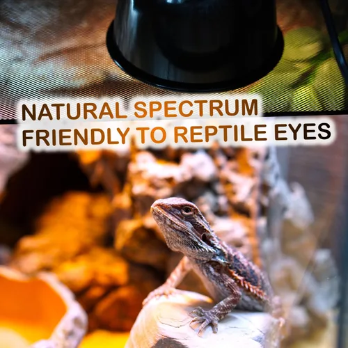 Miniatura 6 de Paquete de 2 bombillas de calor para reptiles de 75 W, bombillas de calor UVA para dragones barbudos, tortugas, serpientes, lagartos y anfibios
