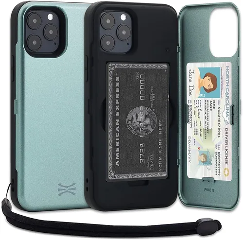 Miniatura 9 de TORU CX PRO - Funda tipo cartera para iPhone 12 Pro/iPhone 12 Funda protectora a prueba de golpes resistente con tarjetero oculto y ranura