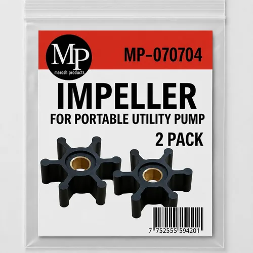 Miniatura 6 de MP Maresh Products Impulsor de repuesto para bomba portátil de transferencia de agua – Reemplazo para bomba probada 360/365, 3MPU, Submarine