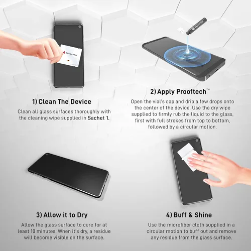 Miniatura 4 de ProofTech Protector de pantalla de vidrio líquido para todos los smartphones, tabletas y relojes, nanoprotección para hasta 4 dispositivos, botella