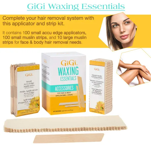 Miniatura 3 de GIGI - Esenciales de Cera, Aplicadores y Tiras de Muselina para Rostro y Cuerpo