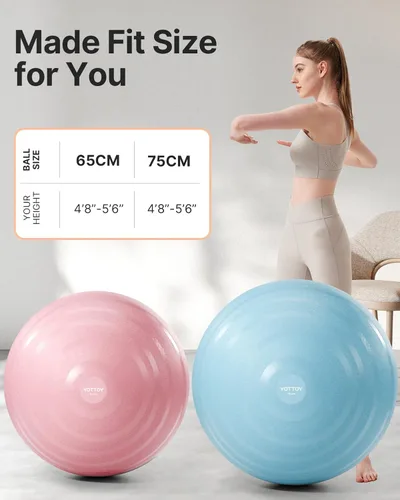 Miniatura 8 de YOTTOY Pelota de Embarazo - Pelota de Nacimiento de 1.8mm de Grosor para Fisioterapia Materna y Preparación del Parto, Yoga y Ejercicio