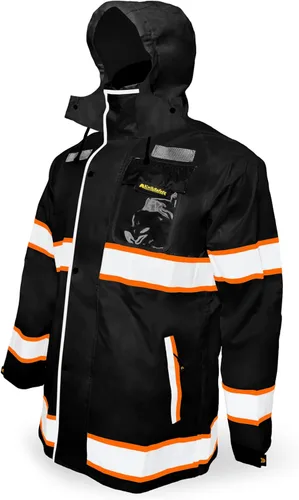 Miniatura 13 de KwikSafety - Charlotte, NC - Chaqueta de lluvia TORRENT y gabardina ANSI OSHA clase 3 de alta visibilidad, equipo de lluvia Hi Vis Amarillo - 1