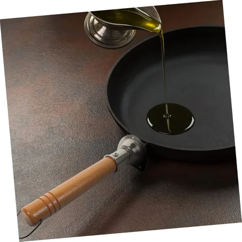 Miniatura 9 de HANABASS Sartén de nieve con mango de madera, sartén de acero inoxidable, olla japonesa, mango de repuesto universal, mango de utensilios de cocina
