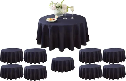 Miniatura 88 de Paquete de 5 Manteles Cuadrados 60 x 60 Pulgadas de Carbón, Mantel de Poliéster Lavable para Uso en Hogar, Fiesta, Boda o Restaurante.