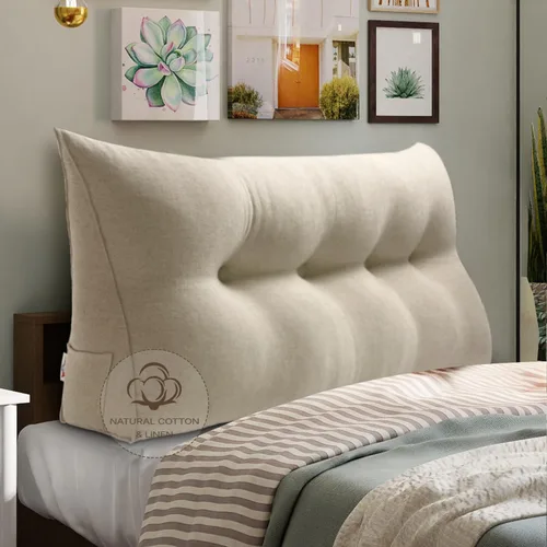 Miniatura 10 de Almohada WOWMAX grande de apoyo con forma triangular, almohada con forma de cuña para respaldo o lectura, cabecero para el día de la Madre