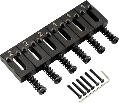 Miniatura 3 de Musiclily Sillas de puente de guitarra de latón ultra de 0.413 in, sillín de puente de trémolo para Fender Telecaster Tele Stratocaster Strat ST TL