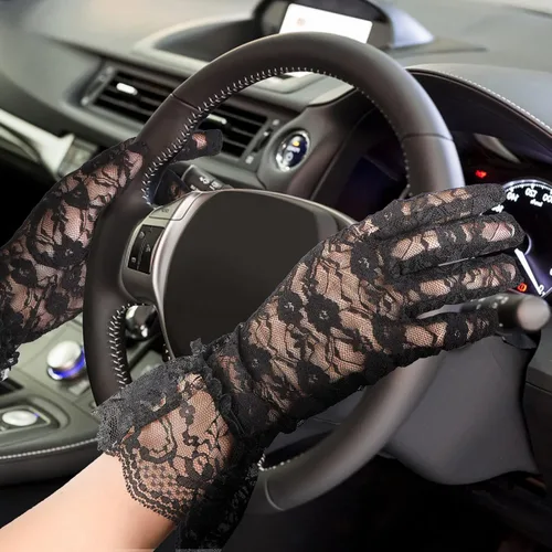 Miniatura 8 de ASTER Guantes de encaje para mujer, guantes de novia con bloqueo solar, para fiesta de noche, boda, fiesta de té, graduación, Halloween, cosplay