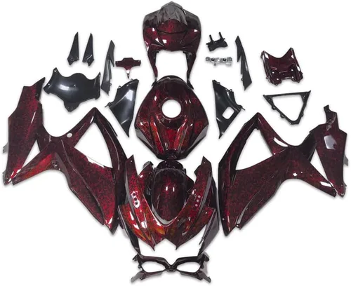 Miniatura 28 de Carenado de carrocería de plástico plateado blanco negro apto para Suzuki 2008 2009 2010 GSXR 600 750 inyección ABS nuevo Aftermarket Kit de marco