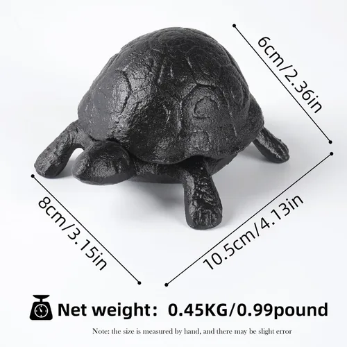 Miniatura 2 de Llavero de tortuga de hierro fundido, decorativo para interiores y exteriores, para jardín, patio, joyas, baratijas, cajas fuertes de desviación