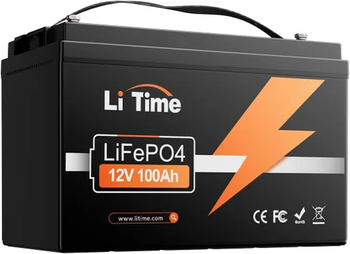 Miniatura 8 de LiTime 12V 50Ah Batería de litio LiFePO4 para RV, batería de ciclo profundo máx. 15000, ultra ligera de 11.57lbs, perfecta para autocaravana