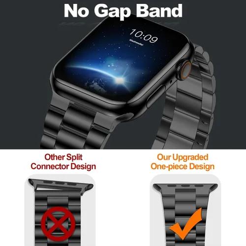 Miniatura 3 de iiteeology Correa ligera de acero inoxidable diseñada para Apple Watch Series 1-11, 42mm, 41mm, 40mm, 38mm, SE2 y SE3, reemplazo de correas iWatch