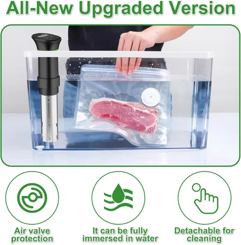 Miniatura 3 de Bolsas de sellado al vacío reutilizables FIRAWER - Bolsas de almacenamiento de alimentos sin BPA, a prueba de fugas para Sous Vide, congelador