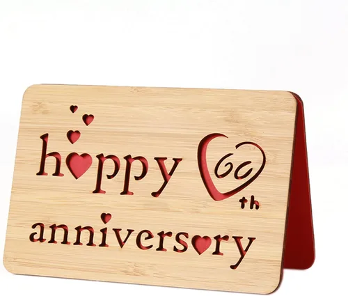 Miniatura 22 de Tarjeta de felicitación de madera para el primer aniversario, hecha a mano, 1 año, aniversario de boda, tarjeta de primer aniversario para ella, él