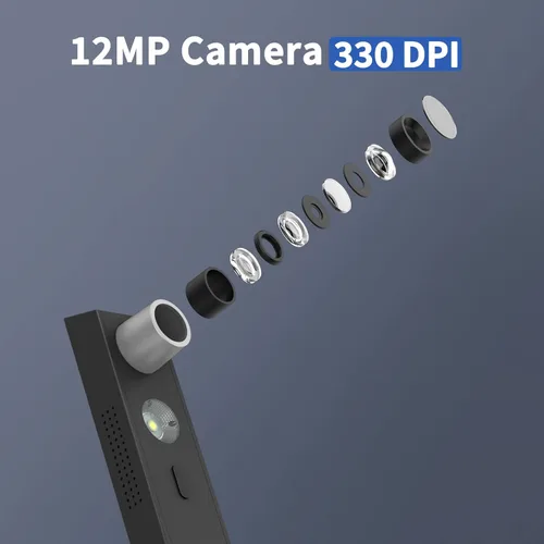 Miniatura 2 de CZUR Lens1200 Pro Escáner de Documentos Portátil, Cámara de Documentos USB de 12MP, Escaneo Rápido 1s/Página, Tamaño de Captura A4, OCR Fácil
