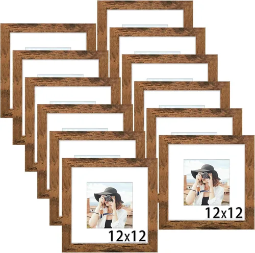 Miniatura 147 de Picrit - Juego de 12 portarretratos de 4 x 6 pulgadas, para fotos de 3.5 x 5 con paspartú o 4 x 6 pulgadas sin paspartú, marcos para colgar