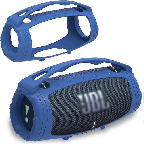 JCHPINE Funda de silicona para altavoz Bluetooth portátil JBL Xtreme 3, soporte protector para JBL Xtreme 3, accesorios de altavoz Bluetooth Azul
