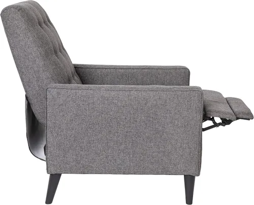 Miniatura 8 de Flash Furniture Erza LeatherSoft - Silla reclinable con botones copetudos, moderna de mediados de siglo para uso residencial y comercial