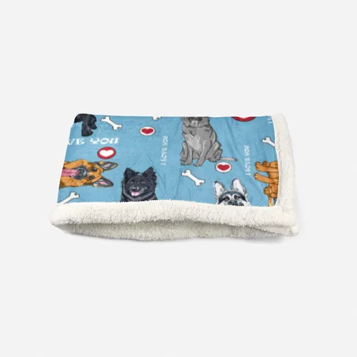 Miniatura 7 de AILONEN Manta de perro de Malinois belga para niños y adultos, variedad de dibujos animados de patrón de cachorro y manta con estampado de patas