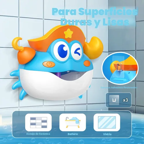 Miniatura 4 de Juguetes de baño, juguetes de baño para bebés con luz, máquina de burbujas de baño con luz RGB colorida, excelente regalo de cumpleaños para niños