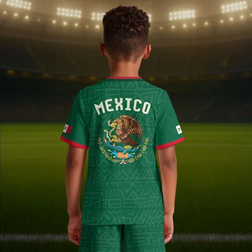 Miniatura 3 de Camiseta de Fútbol Juvenil de México, Camisetas de Fútbol Mexicanas para Niños, Camisetas de México para Niños, Camiseta de Fútbol Mexicana