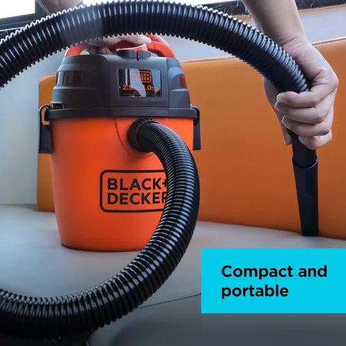 Miniatura 5 de BLACK+DECKER Aspiradora de Taller de 2.5 Galones, Aspiradora Húmeda y Seca de 3 HP Pico con Potente Succión, Portátil para Garaje, Automóvil y Uso