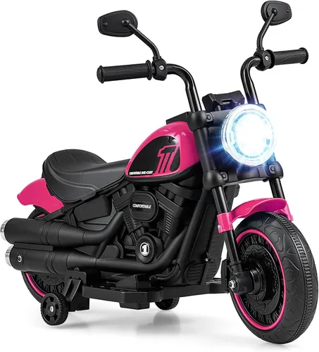 Miniatura 11 de Honey Joy Motocicleta de Montar, Motocicleta para Niños de 6 V con Luz LED, Música, Pedal de Pie, Adelante/Atrás, Arranque Suave, Motocicleta