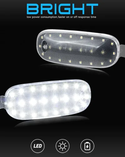 Miniatura 2 de HERCOO Cubierta de lente de luz de cúpula, luces interiores, montaje de lámpara de mapa de techo compatible con Dodge Ram 1500 2500 3500, Dakota