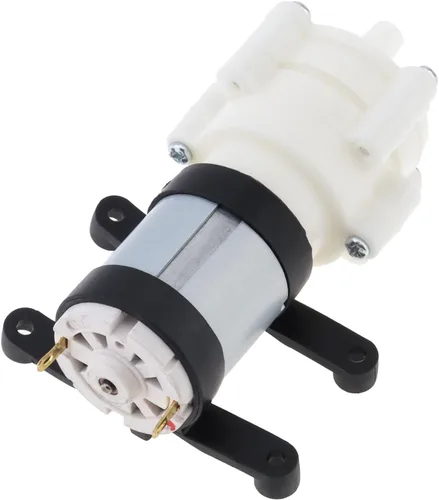 Miniatura 4 de Mini bomba de agua DC 24V diafragma bomba autocebante para acuarios tanque de peces/máquina de té, bombas de agua R385 con soporte de PVC (24V)