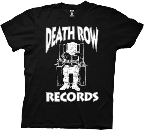 Ripple Junction Death Row Records - Camiseta unisex con logotipo blanco ligero y cuello redondo para adultos Negro