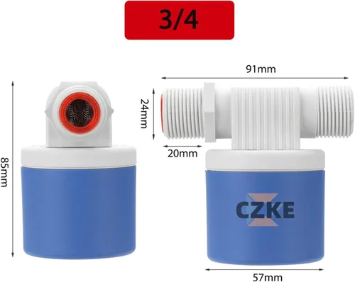 Miniatura 5 de Automatic Float Valve Water Level Control Floating Ball Valve Installed Inside Tower Tank Liquid Level Switch(1/2")